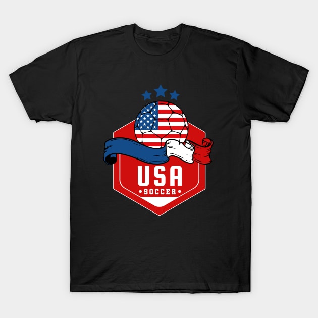 USA Soccer Souvenir T-Shirt by footballomatic